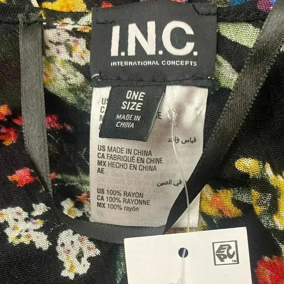 INC INTERNATIONAL CONCEPTS - Black or Blue Floral Print Kimono / Cardigan l NWT - Picture 5 of 6